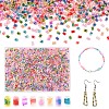 80G 8 Colors Two Tone Inside Colours Transparent Glass Seed Beads SEED-YW0003-18-1