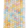 Ombre Effect Dyed Crackle Glass Beads Strands GLAA-Q106-01A-B14-2