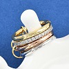Brass Micro Pave Cubic Zirconia Plain Band Finger Rings for Women RJEW-P160-01G-MC-2