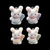 Flocky Opaque Resin Pendants RE-CBAC51B-04P-1
