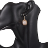 Gemstone Flower Dangle Earrings EJEW-JE06720-5