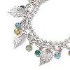 Leaf 304 Stainless Steel Figaro & Ball Chains Double Layers Bracelets BJEW-JB13177-02-3