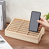24-Grid Wooden Cell Phone Storage Box AJEW-WH0258-969A-3
