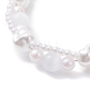 Plastic Imitation Pearl & Cat Eye Beaded Bracelets for Women BJEW-JB12912-3