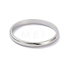 Non-Tarnish 2mm Polished Plain Dome Finger Ring for Girl Women RJEW-C012-05F-P-2