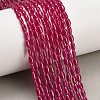 Lab Grown Red Corundum Beads Strands GG-CBAC488-02A-1