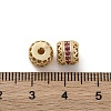 Brass Micro Pave Cubic Zirconia Beads KK-C071-06G-02-3