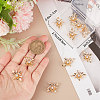 14Pcs Brass Pave Clear Cubic Zirconia Connector Charms KK-BBC0007-34-3