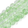 Crackle Transparent Glass Beads Strands GLAA-N068-06A-09-1