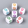 Opaque Acrylic European Large Hole Beads SACR-N020-01A-10-1