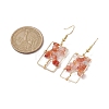 Natural Red Agate Chips Tree Dangle Earrings EJEW-JE05734-06-3