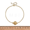 Ocean 304 Stainless Steel Shell Shape Link Textured Cable Chain Anklets for Women AJEW-AN00828-4