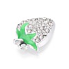 Alloy Rhinestone and Enamel Pendants PALLOY-T092-42P-01-2