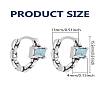 1 Pair Brass Rhinestone Hoop Earrings EJEW-LP0004-95-2