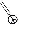 Stainless Steel Peace Sign Pendant Necklaces FS-WGCCA7A-03-2