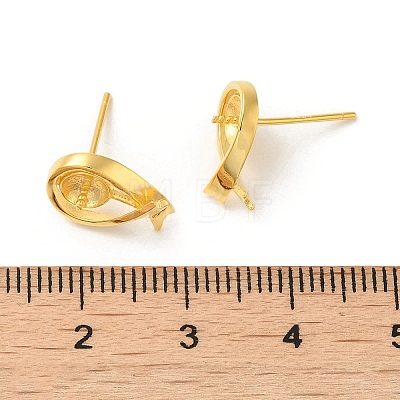 925 Sterling Silver Stud Earring Findings STER-P056-01G-1
