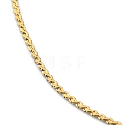 Ion Plating(IP) 304 Stainless Steel Serpentine Chain Bracelets BJEW-D020-01G-1