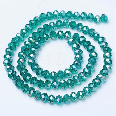 Electroplate Glass Beads Strands X-EGLA-A034-T6mm-B04-1
