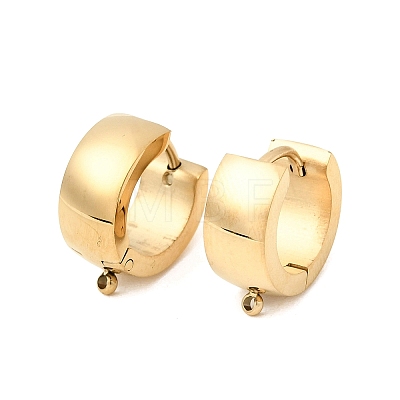 304 Stainless Steel Huggie Hoop Earring Findings STAS-C161-04G-1