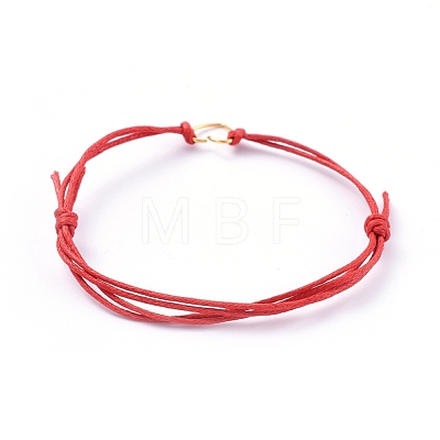 Adjustable Waxed Cotton Cord Bracelets BJEW-JB05064-03-1