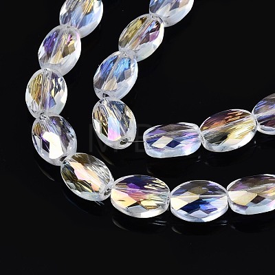 Electroplate Glass Beads Strands EGLA-N002-08-1