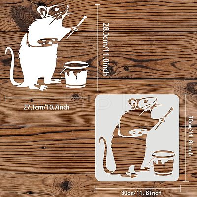 Large Plastic Reusable Drawing Painting Stencils Templates DIY-WH0172-616-1