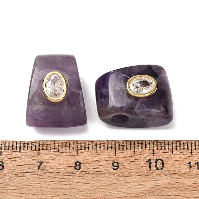 Natural Amethyst European Beads GG-CBA9389-02L-1