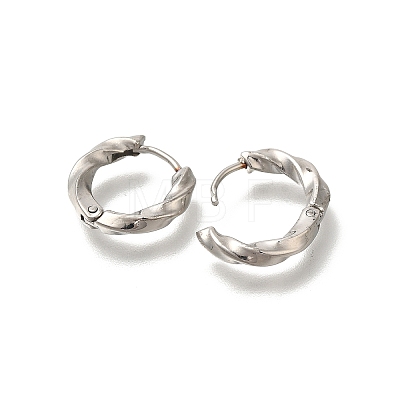 Ion Plating(IP) 304 Stainless Steel Hoop Earrings EJEW-H018-05P-01-1