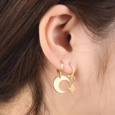 Brass Huggie Hoop Earrings Sets EJEW-JE04217-1