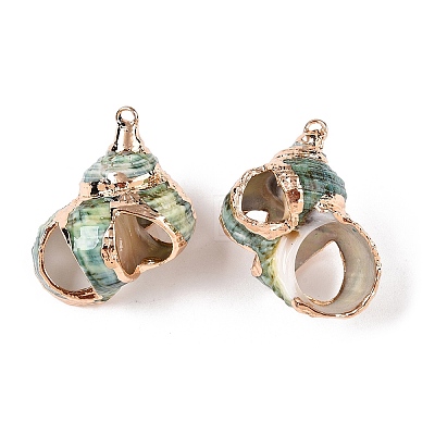Natural Sea Shell Pendants X-SSHEL-N038-55-1