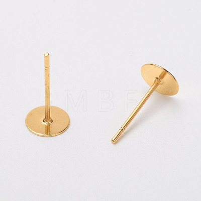 Brass Stud Earring Findings KK-A251-G-NF-1