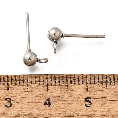 201 Stainless Steel Stud Earring Findings STAS-R156-01P-05-1