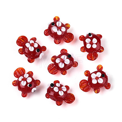 Handmade Lampwork Beads Strands LAMP-N036-21E-1
