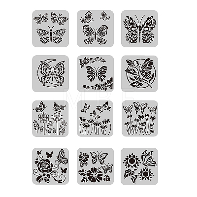 Large Plastic Reusable Drawing Painting Stencils Templates Sets DIY-WH0172-060-1