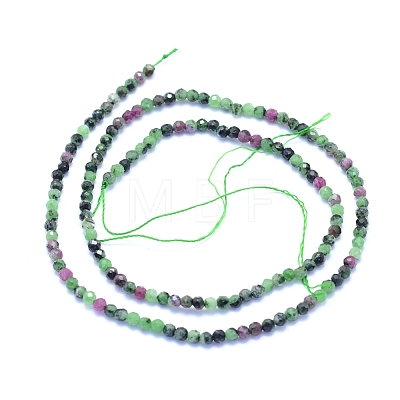 Natural Ruby in Zoisite Beads Strands G-I279-E02-02-1