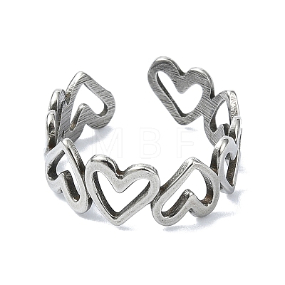 304 Stainless Steel Cuff Rings RJEW-M019-43P-1