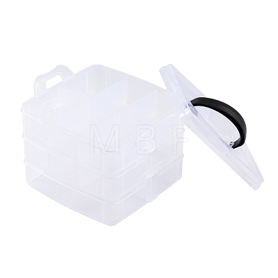 (Defective Closeout Sale: Cracks) 14 Grids Plastic Handled Organizers AJEW-XCP0002-55-1