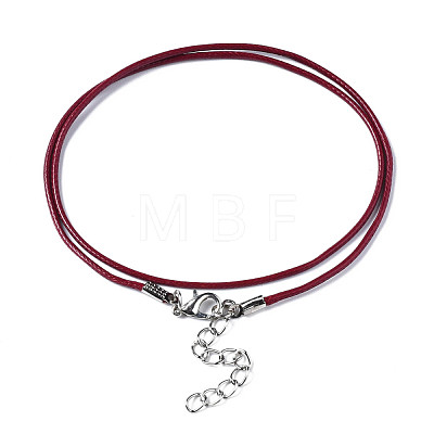 Waxed Cotton Cord Necklace Making MAK-S034-016-1