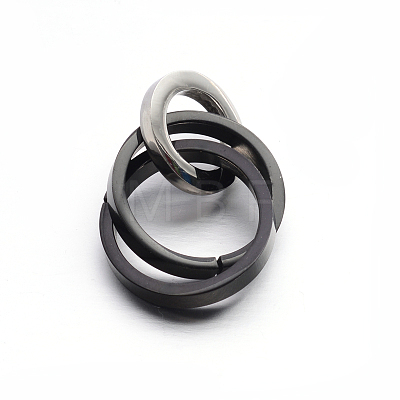 304 Stainless Steel Interlocking Ring Pendants STAS-E090-90-1