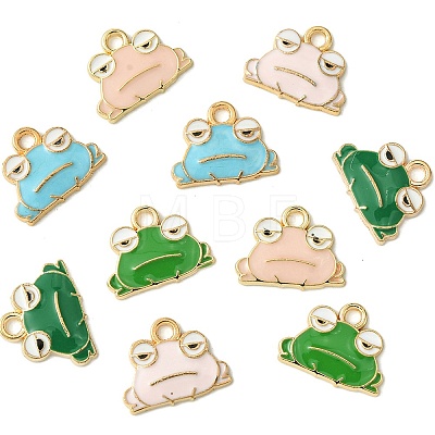 10Pcs 5 Styles Alloy Enamel Pendants FIND-FS0002-32-1
