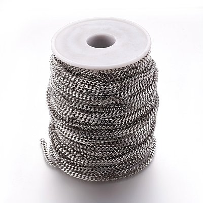 Tarnish Resistant 304 Stainless Steel Twisted Chains Curb Chain CHS-R001-1.0mm-1