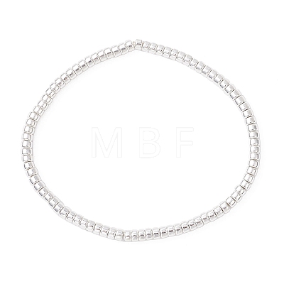 Grade AA Electroplate Non-magnetic Synthetic Hematite Beads Stretch Bracelets for Women BJEW-JB12585-1