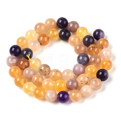 Dyed Natural White Jade Beads Strands G-T138-8mm-210-35-1