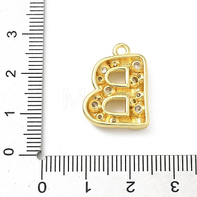 Brass Micro Pave Clear Cubic Zirconia Pendants KK-I476-02G-B-1