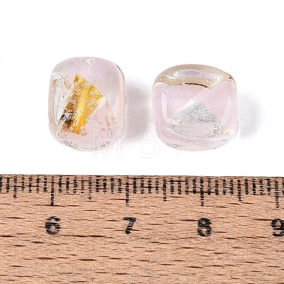 Handmade Gold & Silver Foil Glass Beads FOIL-Q003-01A-1