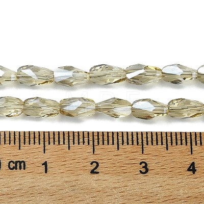 Transparent Electroplate Glass Beads Strands GLAA-K064-03A-PL01-1