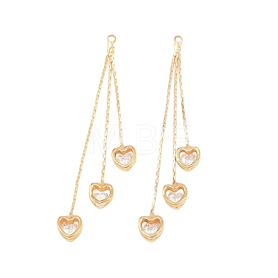 Brass with Cubic Zirconia Big Pendants KK-L261-19B-G-1