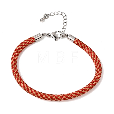 Braided Round Polyester Cord Bracelet Makings FB-CBAEDA0-01P-1