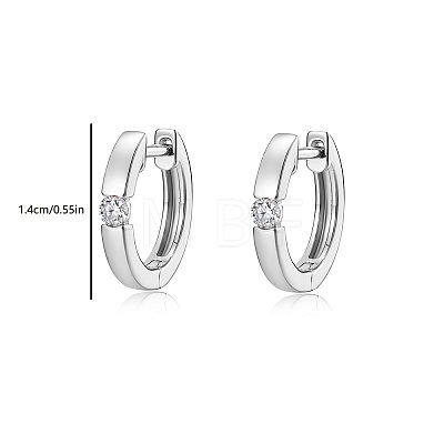 925 Sterling Silver Pave Moissanite Hoop Earrings for Women DZ9023-1