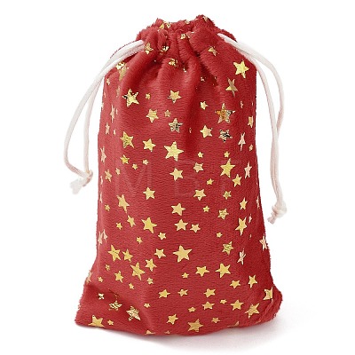 Gold Stamping Christmas Velvet Storage Bags ABAG-Q053-01A-02A-1